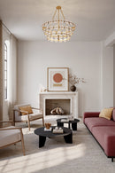 Six Light Pendant<br /><span style="color:#4AB0CE;">Entrega: 4-10 dias en USA</span><br /><span style="color:#4AB0CE;font-size:60%;">PREGUNTE POR ENTREGA EN PANAMA</span><br />Collection: Kintrel<br />Finish: Legacy Brass