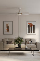 52" Ceiling Fan<br /><span style="color:#4AB0CE;">Entrega: 4-10 dias en USA</span><br /><span style="color:#4AB0CE;font-size:60%;">PREGUNTE POR ENTREGA EN PANAMA</span><br />Collection: Soreno<br />Finish: Alabaster White