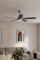 52" Ceiling Fan<br /><span style="color:#4AB0CE;">Entrega: 4-10 dias en USA</span><br /><span style="color:#4AB0CE;font-size:60%;">PREGUNTE POR ENTREGA EN PANAMA</span><br />Collection: Soreno<br />Finish: Brushed Nickel