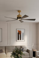 54" Ceiling Fan<br /><span style="color:#4AB0CE;">Entrega: 4-10 dias en USA</span><br /><span style="color:#4AB0CE;font-size:60%;">PREGUNTE POR ENTREGA EN PANAMA</span><br />Collection: Oovin<br />Finish: Heritage Brass