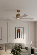 54" Ceiling Fan<br /><span style="color:#4AB0CE;">Entrega: 4-10 dias en USA</span><br /><span style="color:#4AB0CE;font-size:60%;">PREGUNTE POR ENTREGA EN PANAMA</span><br />Collection: Oovin<br />Finish: Heritage Brass