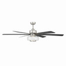 60" Ceiling Fan<br /><span style="color:#4AB0CE;">Entrega: 4-10 dias en USA</span><br /><span style="color:#4AB0CE;font-size:60%;">PREGUNTE POR ENTREGA EN PANAMA</span><br />Collection: Ligero<br />Finish: Brushed Nickel