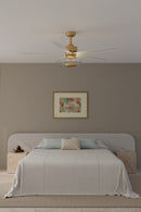 60" Ceiling Fan<br /><span style="color:#4AB0CE;">Entrega: 4-10 dias en USA</span><br /><span style="color:#4AB0CE;font-size:60%;">PREGUNTE POR ENTREGA EN PANAMA</span><br />Collection: Ligero<br />Finish: Heritage Brass
