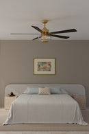 60" Ceiling Fan<br /><span style="color:#4AB0CE;">Entrega: 4-10 dias en USA</span><br /><span style="color:#4AB0CE;font-size:60%;">PREGUNTE POR ENTREGA EN PANAMA</span><br />Collection: Ligero<br />Finish: Heritage Brass