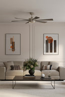 60" Ceiling Fan<br /><span style="color:#4AB0CE;">Entrega: 4-10 dias en USA</span><br /><span style="color:#4AB0CE;font-size:60%;">PREGUNTE POR ENTREGA EN PANAMA</span><br />Collection: Brenix<br />Finish: Brushed Nickel