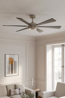 60" Ceiling Fan<br /><span style="color:#4AB0CE;">Entrega: 4-10 dias en USA</span><br /><span style="color:#4AB0CE;font-size:60%;">PREGUNTE POR ENTREGA EN PANAMA</span><br />Collection: Brenix<br />Finish: Brushed Nickel