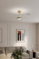Minka Aire - F778L-LBR/WHF - 53" Ceiling Fan - Foxden - Legacy Brass