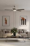 65" Ceiling Fan<br /><span style="color:#4AB0CE;">Entrega: 4-10 dias en USA</span><br /><span style="color:#4AB0CE;font-size:60%;">PREGUNTE POR ENTREGA EN PANAMA</span><br />Collection: Cadena<br />Finish: Brushed Nickel