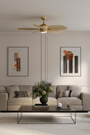 60" Ceiling Fan<br /><span style="color:#4AB0CE;">Entrega: 4-10 dias en USA</span><br /><span style="color:#4AB0CE;font-size:60%;">PREGUNTE POR ENTREGA EN PANAMA</span><br />Collection: Portesa<br />Finish: Heritage Brass