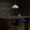 One Light Pendant<br /><span style="color:#4AB0CE;">Entrega: 2-3 semanas en USA</span><br /><span style="color:#4AB0CE;font-size:60%;">PREGUNTE POR ENTREGA EN PANAMA</span><br />Collection: Chroman Empire<br />Finish: Satin Gold