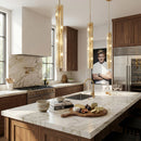 Varaluz - 1070P04SG - Four Light Pendant - Chroman Empire - Satin Gold