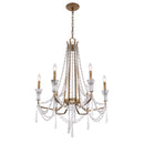 Six Light Chandelier<br /><span style="color:#4AB0CE;">Entrega: 3-4 semanas en USA</span><br /><span style="color:#4AB0CE;font-size:60%;">PREGUNTE POR ENTREGA EN PANAMA</span><br />Collection: Barcelona<br />Finish: Brass Kisser