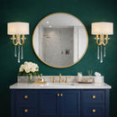 Two Light Wall Sconce<br /><span style="color:#4AB0CE;">Entrega: 7-8 semanas en USA</span><br /><span style="color:#4AB0CE;font-size:60%;">PREGUNTE POR ENTREGA EN PANAMA</span><br />Collection: Barcelona<br />Finish: Brass Kisser