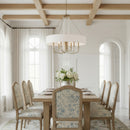 Varaluz - 270P09BK - Nine Light Pendant - Barcelona - Brass Kisser