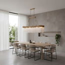 12 Light Linear Chandelier<br /><span style="color:#4AB0CE;">Entrega: 3-4 semanas en USA</span><br /><span style="color:#4AB0CE;font-size:60%;">PREGUNTE POR ENTREGA EN PANAMA</span><br />Collection: Matrix<br />Finish: Havana Gold