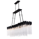 12 Light Linear Chandelier<br /><span style="color:#4AB0CE;">Entrega: 3-4 semanas en USA</span><br /><span style="color:#4AB0CE;font-size:60%;">PREGUNTE POR ENTREGA EN PANAMA</span><br />Collection: Matrix<br />Finish: Matte Black/French Gold