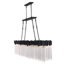 12 Light Linear Chandelier<br /><span style="color:#4AB0CE;">Entrega: 3-4 semanas en USA</span><br /><span style="color:#4AB0CE;font-size:60%;">PREGUNTE POR ENTREGA EN PANAMA</span><br />Collection: Matrix<br />Finish: Matte Black/French Gold