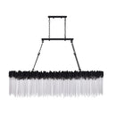 12 Light Linear Chandelier<br /><span style="color:#4AB0CE;">Entrega: 3-4 semanas en USA</span><br /><span style="color:#4AB0CE;font-size:60%;">PREGUNTE POR ENTREGA EN PANAMA</span><br />Collection: Matrix<br />Finish: Matte Black/French Gold