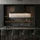 12 Light Linear Chandelier<br /><span style="color:#4AB0CE;">Entrega: 3-4 semanas en USA</span><br /><span style="color:#4AB0CE;font-size:60%;">PREGUNTE POR ENTREGA EN PANAMA</span><br />Collection: Matrix<br />Finish: Matte Black/French Gold