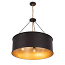Five Light Pendant<br /><span style="color:#4AB0CE;">Entrega: 4-10 dias en USA</span><br /><span style="color:#4AB0CE;font-size:60%;">PREGUNTE POR ENTREGA EN PANAMA</span><br />Collection: Cannery<br />Finish: Dark Bronze / French Gold