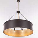 Six Light Pendant<br /><span style="color:#4AB0CE;">Entrega: 4-10 dias en USA</span><br /><span style="color:#4AB0CE;font-size:60%;">PREGUNTE POR ENTREGA EN PANAMA</span><br />Collection: Cannery<br />Finish: Dark Bronze / French Gold