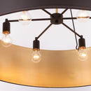 Six Light Pendant<br /><span style="color:#4AB0CE;">Entrega: 4-10 dias en USA</span><br /><span style="color:#4AB0CE;font-size:60%;">PREGUNTE POR ENTREGA EN PANAMA</span><br />Collection: Cannery<br />Finish: Dark Bronze / French Gold