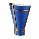 One Light Wall Sconce<br /><span style="color:#4AB0CE;">Entrega: 5-6 semanas en USA</span><br /><span style="color:#4AB0CE;font-size:60%;">PREGUNTE POR ENTREGA EN PANAMA</span><br />Collection: Brasserie<br />Finish: French Blue/Heritage Bronze