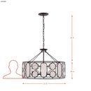 Six Light Pendant<br /><span style="color:#4AB0CE;">Entrega: 4-10 dias en USA</span><br /><span style="color:#4AB0CE;font-size:60%;">PREGUNTE POR ENTREGA EN PANAMA</span><br />Collection: Oval Office<br />Finish: Ironclad