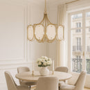 Six Light Pendant<br /><span style="color:#4AB0CE;">Entrega: 4-10 dias en USA</span><br /><span style="color:#4AB0CE;font-size:60%;">PREGUNTE POR ENTREGA EN PANAMA</span><br />Collection: Panelist<br />Finish: Brass Kisser
