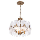 Four Light Semi-Flush Mount<br /><span style="color:#4AB0CE;">Entrega: 14-15 semanas en USA</span><br /><span style="color:#4AB0CE;font-size:60%;">PREGUNTE POR ENTREGA EN PANAMA</span><br />Collection: Aurora<br />Finish: Havana Gold