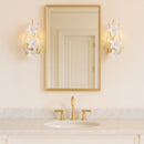 Two Light Wall Sconce<br /><span style="color:#4AB0CE;">Entrega: 4-10 dias en USA</span><br /><span style="color:#4AB0CE;font-size:60%;">PREGUNTE POR ENTREGA EN PANAMA</span><br />Collection: Petal Court<br />Finish: French Gold