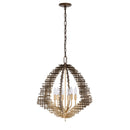 Six Light Pendant<br /><span style="color:#4AB0CE;">Entrega: 3-4 semanas en USA</span><br /><span style="color:#4AB0CE;font-size:60%;">PREGUNTE POR ENTREGA EN PANAMA</span><br />Collection: Construct<br />Finish: Dark Bronze / French Gold