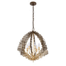 Six Light Pendant<br /><span style="color:#4AB0CE;">Entrega: 3-4 semanas en USA</span><br /><span style="color:#4AB0CE;font-size:60%;">PREGUNTE POR ENTREGA EN PANAMA</span><br />Collection: Construct<br />Finish: Dark Bronze / French Gold