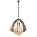 Six Light Pendant<br /><span style="color:#4AB0CE;">Entrega: 3-4 semanas en USA</span><br /><span style="color:#4AB0CE;font-size:60%;">PREGUNTE POR ENTREGA EN PANAMA</span><br />Collection: Construct<br />Finish: Dark Bronze / French Gold