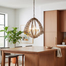 Six Light Pendant<br /><span style="color:#4AB0CE;">Entrega: 3-4 semanas en USA</span><br /><span style="color:#4AB0CE;font-size:60%;">PREGUNTE POR ENTREGA EN PANAMA</span><br />Collection: Construct<br />Finish: Dark Bronze / French Gold