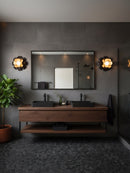One Light Wall or Flush Mount<br /><span style="color:#4AB0CE;">Entrega: 3-4 semanas en USA</span><br /><span style="color:#4AB0CE;font-size:60%;">PREGUNTE POR ENTREGA EN PANAMA</span><br />Collection: Botanic Panic<br />Finish: Dark Bronze / French Gold