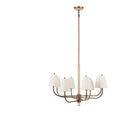Eight Light Chandelier<br /><span style="color:#4AB0CE;">Entrega: 3-4 semanas en USA</span><br /><span style="color:#4AB0CE;font-size:60%;">PREGUNTE POR ENTREGA EN PANAMA</span><br />Collection: Rockford<br />Finish: Brontourage/Travartine