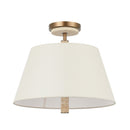 Three Light Semi-Flush Mount<br /><span style="color:#4AB0CE;">Entrega: 3-4 semanas en USA</span><br /><span style="color:#4AB0CE;font-size:60%;">PREGUNTE POR ENTREGA EN PANAMA</span><br />Collection: Rockford<br />Finish: Brontourage/Travartine