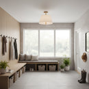 Three Light Semi-Flush Mount<br /><span style="color:#4AB0CE;">Entrega: 3-4 semanas en USA</span><br /><span style="color:#4AB0CE;font-size:60%;">PREGUNTE POR ENTREGA EN PANAMA</span><br />Collection: Rockford<br />Finish: Brontourage/Travartine