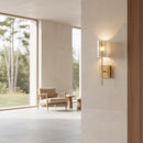 One Light Wall Sconce<br /><span style="color:#4AB0CE;">Entrega: 2-3 semanas en USA</span><br /><span style="color:#4AB0CE;font-size:60%;">PREGUNTE POR ENTREGA EN PANAMA</span><br />Collection: Chroman Empire<br />Finish: Satin Gold
