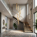 Varaluz - AC1072SG - Five Light Pendant - Chroman Empire - Satin Gold