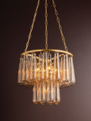 Five Light Chandelier<br /><span style="color:#4AB0CE;">Entrega: 4-10 dias en USA</span><br /><span style="color:#4AB0CE;font-size:60%;">PREGUNTE POR ENTREGA EN PANAMA</span><br />Collection: Milos<br />Finish: Vintage Gold Leaf
