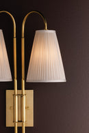 Two Light Wall Sconce<br /><span style="color:#4AB0CE;">Entrega: 4-10 dias en USA</span><br /><span style="color:#4AB0CE;font-size:60%;">PREGUNTE POR ENTREGA EN PANAMA</span><br />Collection: Limoges<br />Finish: Vintage Brass