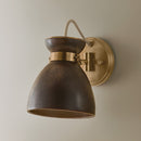 One Light Wall Sconce<br /><span style="color:#4AB0CE;">Entrega: 4-10 dias en USA</span><br /><span style="color:#4AB0CE;font-size:60%;">PREGUNTE POR ENTREGA EN PANAMA</span><br />Collection: Allston<br />Finish: Patina Brass