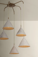 Six Light Chandelier<br /><span style="color:#4AB0CE;">Entrega: 8-9 semanas en USA</span><br /><span style="color:#4AB0CE;font-size:60%;">PREGUNTE POR ENTREGA EN PANAMA</span><br />Collection: Benson<br />Finish: Patina Brass