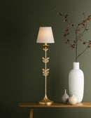 One Light Table Lamp<br /><span style="color:#4AB0CE;">Entrega: 17-18 semanas en USA</span><br /><span style="color:#4AB0CE;font-size:60%;">PREGUNTE POR ENTREGA EN PANAMA</span><br />Collection: Florian<br />Finish: Vintage Gold Leaf