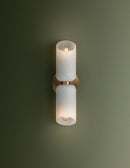 Two Light Bath and Vanity<br /><span style="color:#4AB0CE;">Entrega: 4-10 dias en USA</span><br /><span style="color:#4AB0CE;font-size:60%;">PREGUNTE POR ENTREGA EN PANAMA</span><br />Collection: Hermann<br />Finish: Patina Brass