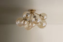 Nine Light Semi Flush Mount<br /><span style="color:#4AB0CE;">Entrega: 4-10 dias en USA</span><br /><span style="color:#4AB0CE;font-size:60%;">PREGUNTE POR ENTREGA EN PANAMA</span><br />Collection: Santee<br />Finish: Patina Brass
