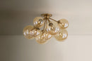 Troy Lighting - C1048-PBR - Nine Light Semi Flush Mount - Santee - Patina Brass