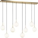 Visual Comfort Studio - SCRJLS207EBSOEG - Eight Light Linear Chandelier - Sorelle - Estate Brass
